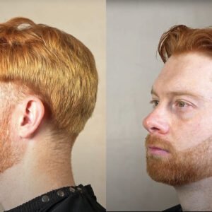 Symmetric taper, middle parting
